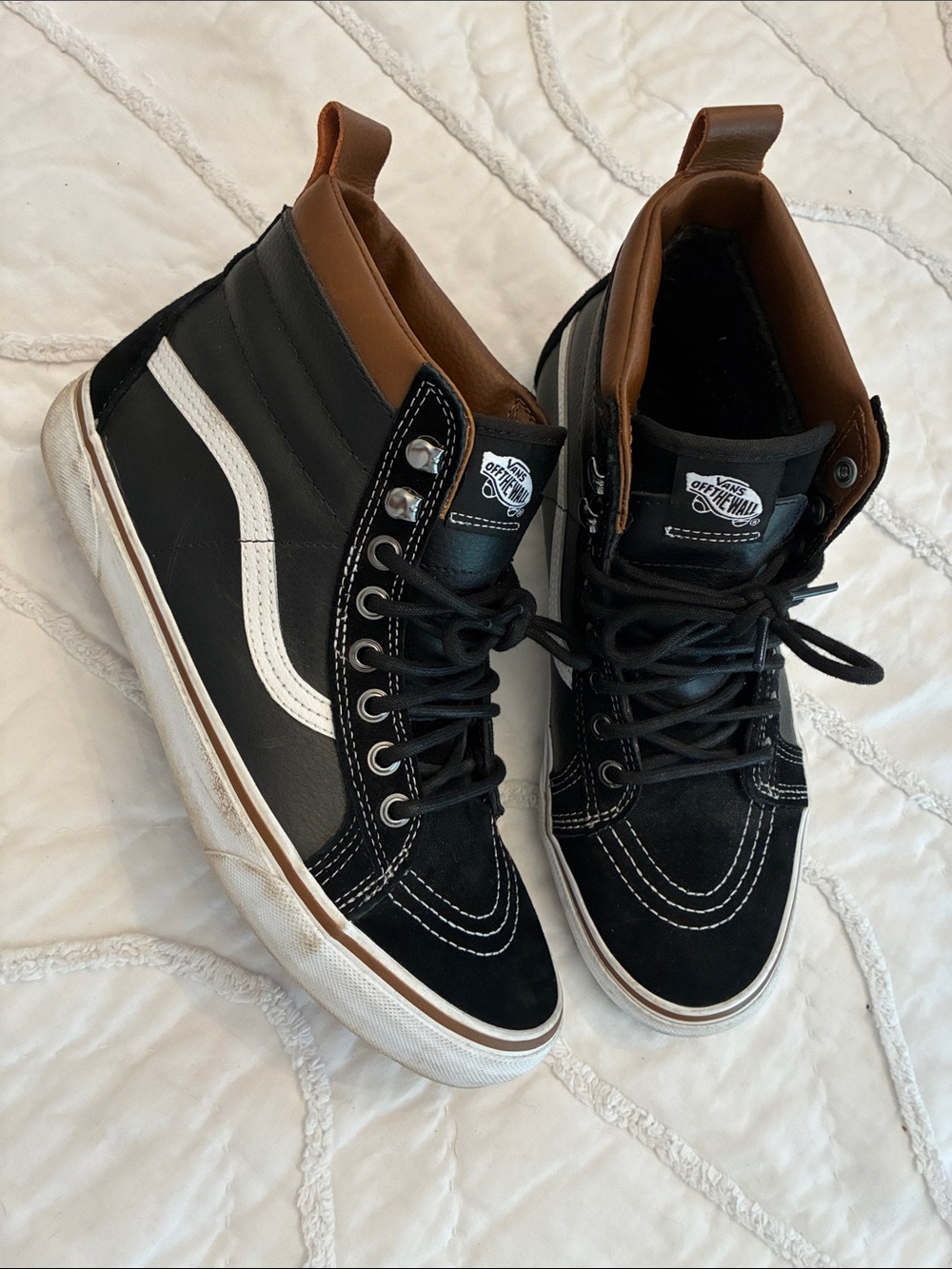 Vans Sk8-Hi MTE Black High-Top Sneakers Lined Men's 9.5